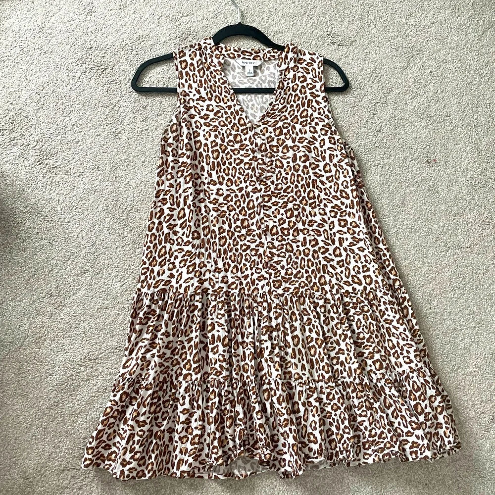 Nine West Womens summer dress. Super cute cheetah print, lightweight dress. - Picture 1 of 1